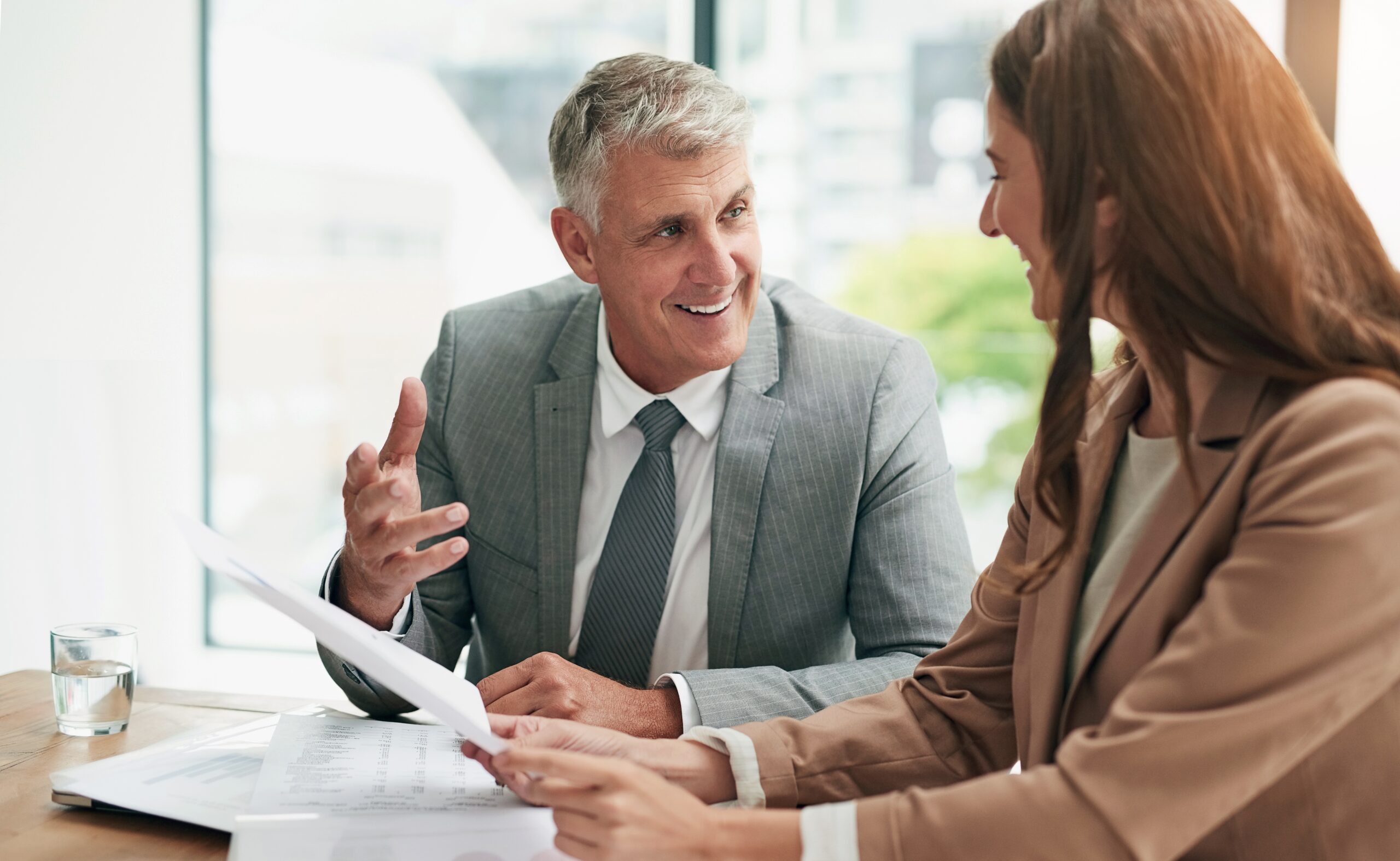 meeting with a business development consultant
